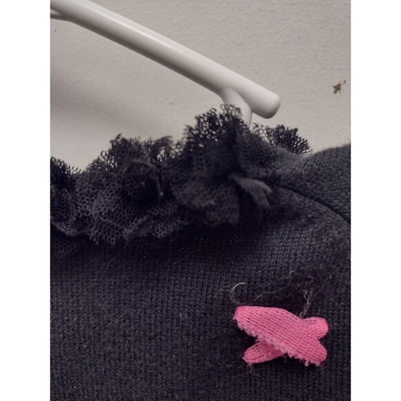 Michael Simon Ribbon Sweater Criss Cross Ribbon Cardigan Art To Wear S - Picture 9 of 12